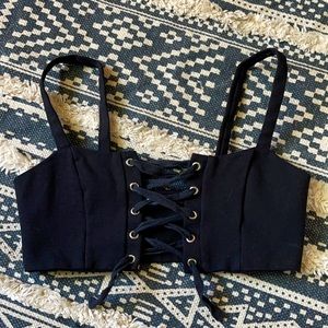 Solemio LA crop tie top